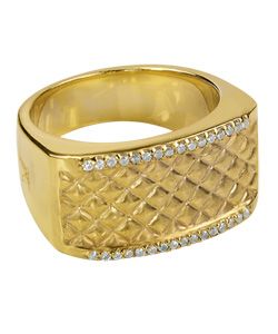 gold vermeil and crystal ring