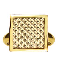 textured gold vermeil ring