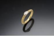 diamond and 18K yellow gold ring