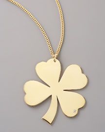 18K gold vermeil four-leaf clover pendant