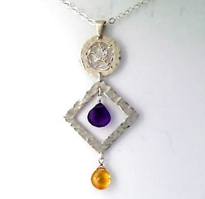 sterling silver and amethyst necklace
