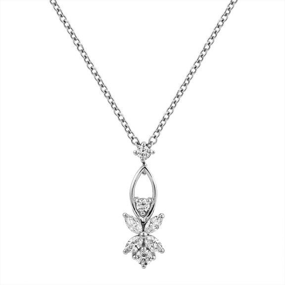 white gold butterfly pendant with diamonds