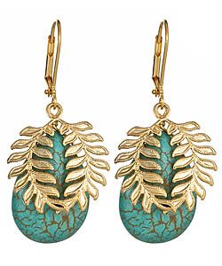 gold and turquoise earrings
