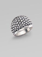 sterling silver granulated dome ring