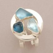 sterling silver and blue topaz ring