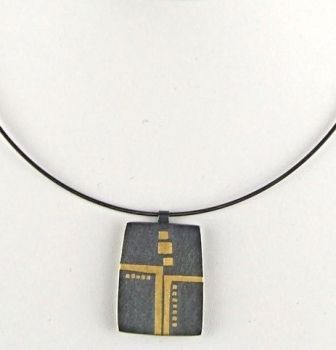 oxidized sterling silver necklace