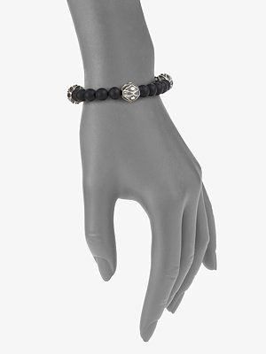 sterling silver and black onyx bracelet
