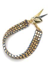 brass and silk thread chain bracelet