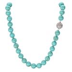 crystal and turquoise bead necklace