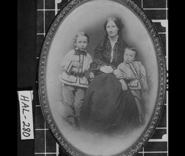 photograph of wife of Confederate General James Longstreet, Maria Louise Garland Longstreet, and their children