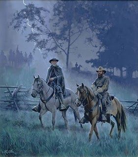 Mort Kunstler painting of Generals Robert E. Lee and James Longstreet after the Battle of Gettysburg