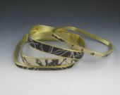 square brass polymer clay bracelets