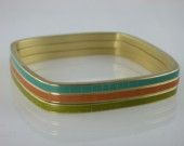 set of 3 multicolor polymer clay bangles
