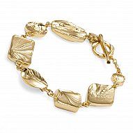 gold link toggle bracelet