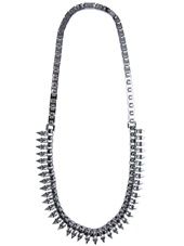 crystal and metal spike necklace
