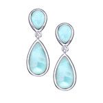 sterling silver and larimar earrings