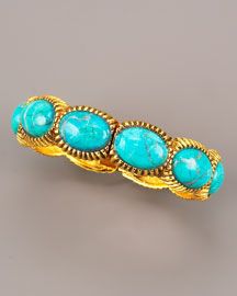 24K gold and turquoise cuff bracelet