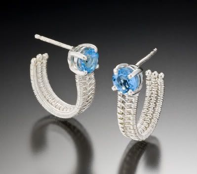 silver and gemstone earrings