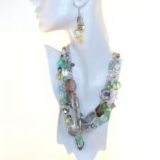 five strand Lucite bead necklace