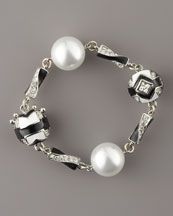 crystal, enamel and pearl bracelet