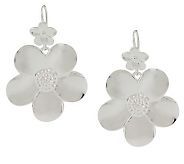 flower-shaped sterling silver earrings