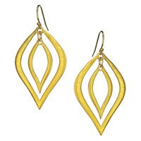 14K gold-plated drop earrings