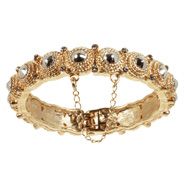 gold and gemstone bangle bracelet