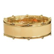 gold and tan enamel cuff bracelet