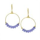gemstone and 18K yellow gold earrings