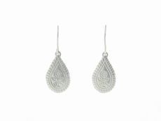 sterling silver paisley flower earrings