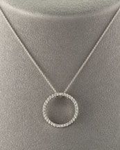 18K white gold and diamond necklace