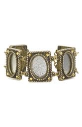 crystals and antique brass bracelet