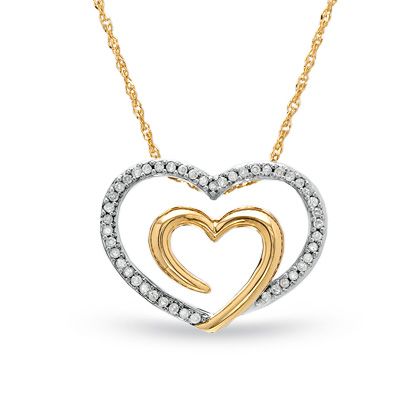 yellow and white gold diamond necklace