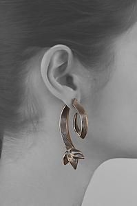 oxidized copper earrings