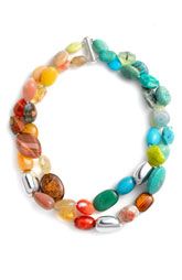 sterling silver and multi gemstone necklace