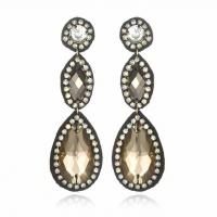 rhinestone and crystal earrings