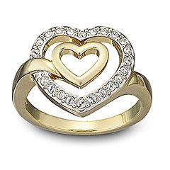 gold and pave crystal ring