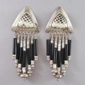 sterling silver and black onyx earrings