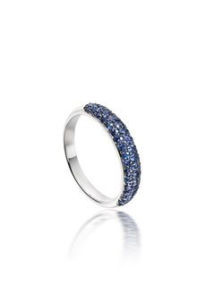 18K white gold and sapphire ring