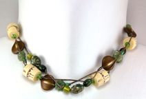 resin and glass bead necklace