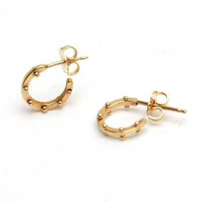 14K yellow gold hoop earrings