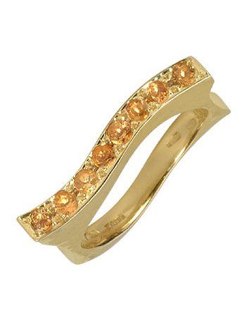 yellow gold and citrine ring