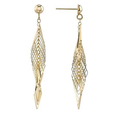 14K yellow gold designer earrings