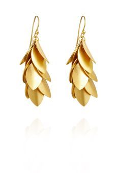 24K gold vermeil leaf earrings