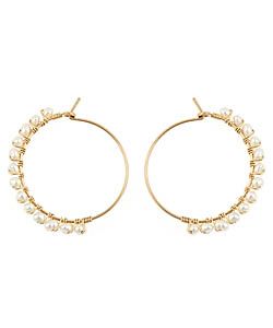 gold vermeil and pearl earrings