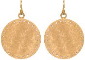 Cubic Zirconia and 22K gold vermeil earrings