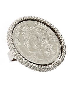 silver coin ring