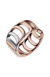 18K white gold and rose gold ring