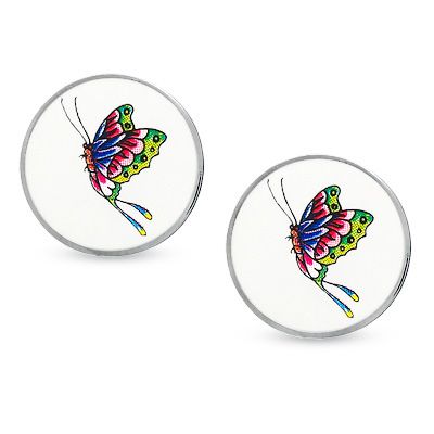 tattoo-inspired butterfly earrings