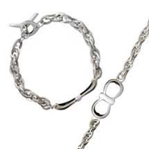 sterling silver cable chain bracelet